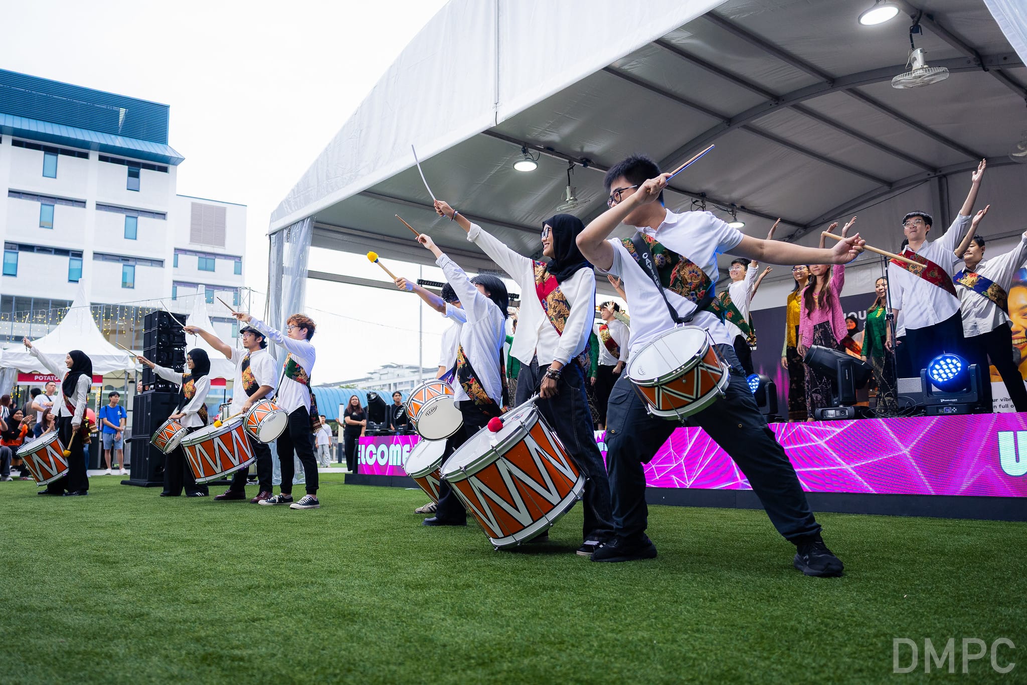 Image of Temasek Polytechnic Fusion Percussion performing at a concert